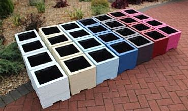 AHŞAP KARE DEKORATİF SAKSI