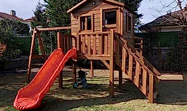 Ahşap Oyun Evli Oyun Parkı