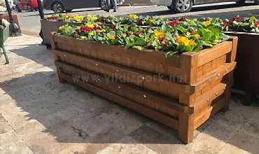 Ahşap saksı Flora